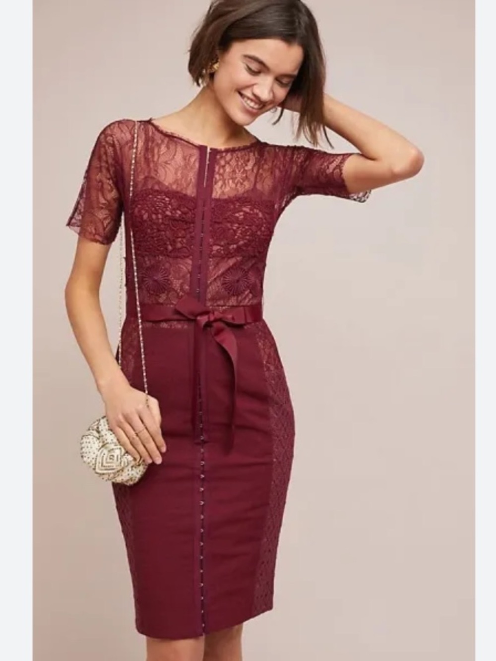 Anthropologie Beguile by Byron Lars Carissima Dress Wine Size 4